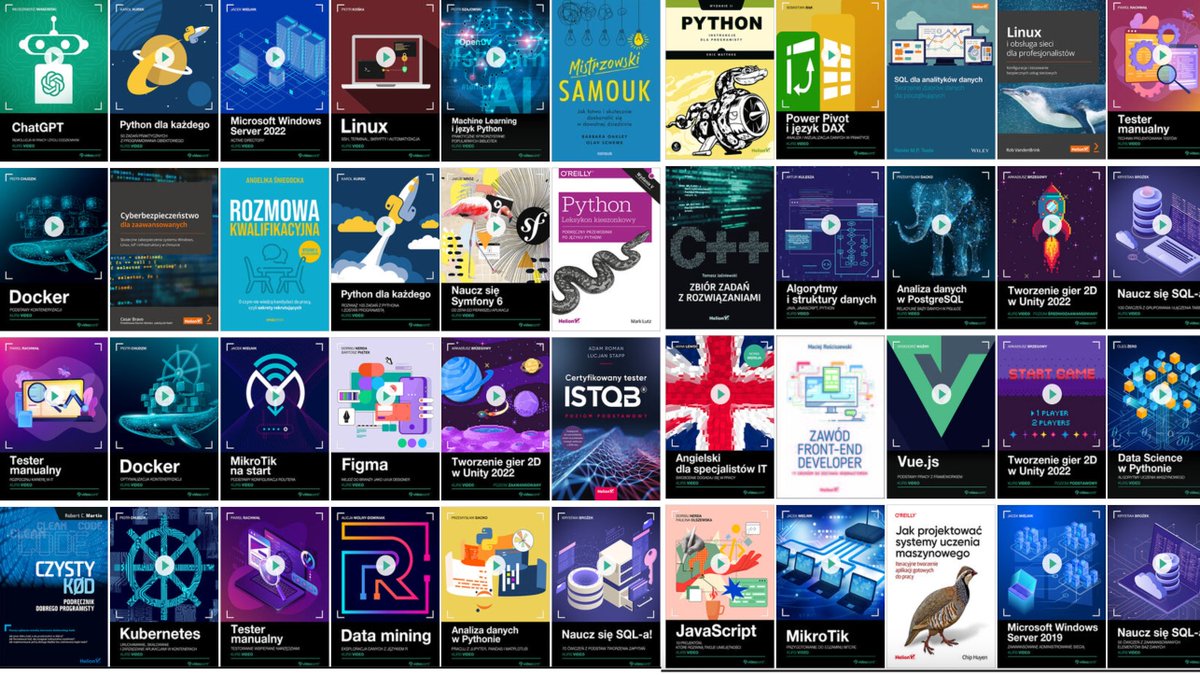 Ebookpoint ma poniedziałku fajną promocję.
Mocne przeceny ebooków.
Warto rzucić okiem na dział 'informatyka', ale nie tylko.
➤ ebookpoint.pl/pagec/3976o/7/…

W wątku wrzucam kilka moich rekomendacji  (nietechnicznych) 🧵 ↓