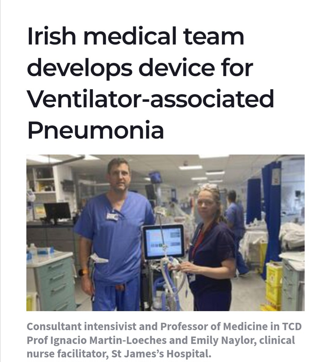 Ciara McHale (@ciaramchale0) on Twitter photo Our own #criticalcare Nurse Educator <a href="/emilynajo/">Emily Naylor Jones</a> & Consultant Intensivist <a href="/imloeches/">Ignacio Martin-Loeches</a> catching headlines in the Irish Examiner today regarding their innovative work in relation to Ventilator Associated Pneumonia <a href="/stjamesdublin/">St James's Hospital</a> #proud #SJHNursing Our own #criticalcare Nurse Educator <a href="/emilynajo/">Emily Naylor Jones</a> & Consultant Intensivist <a href="/imloeches/">Ignacio Martin-Loeches</a> catching headlines in the Irish Examiner today regarding their innovative work in relation to Ventilator Associated Pneumonia <a href="/stjamesdublin/">St James's Hospital</a> #proud #SJHNursing