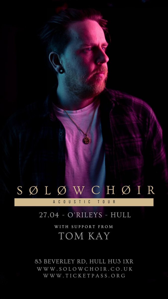 Tom Kay (@tomkaymusic) on Twitter photo Pleased to announce I’ll be supporting So Low Choir <a href="/orileyshull/">O'Rileys Hull</a> on 27.04. Grab your tickets now at ticketpass.org/event/EEVTHL/s… Pleased to announce I’ll be supporting So Low Choir <a href="/orileyshull/">O'Rileys Hull</a> on 27.04. Grab your tickets now at ticketpass.org/event/EEVTHL/s…