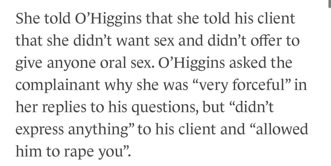 wednesdaysadums's tweet photo. ‘allowed him to rape you’????? i feel fucking ill. this is horrifying, women are crucified for coming forward and then people wonder why they don’t report. furious for her https://t.co/TAbS9ONGG6