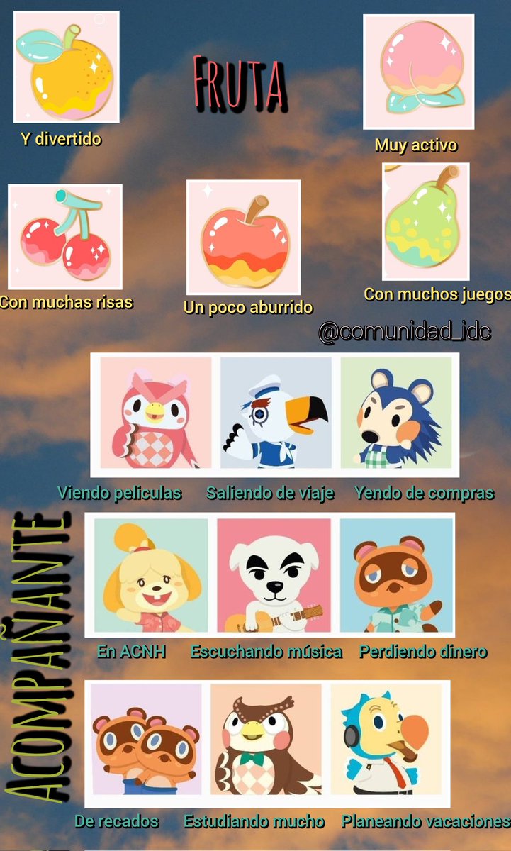 Hoy nos ha visitado Katrina para que os pasemos sus nuevas predicciones 😱
De la segunda imagen tenéis que escoger a uno de cada pack y deslizar para ver cómo será vuestra semana santa🔮
Felices vacaciones a todos! 💜
#ACNH #AnimalCrossingNewHorizons #Nintendo #AnimalCrossing