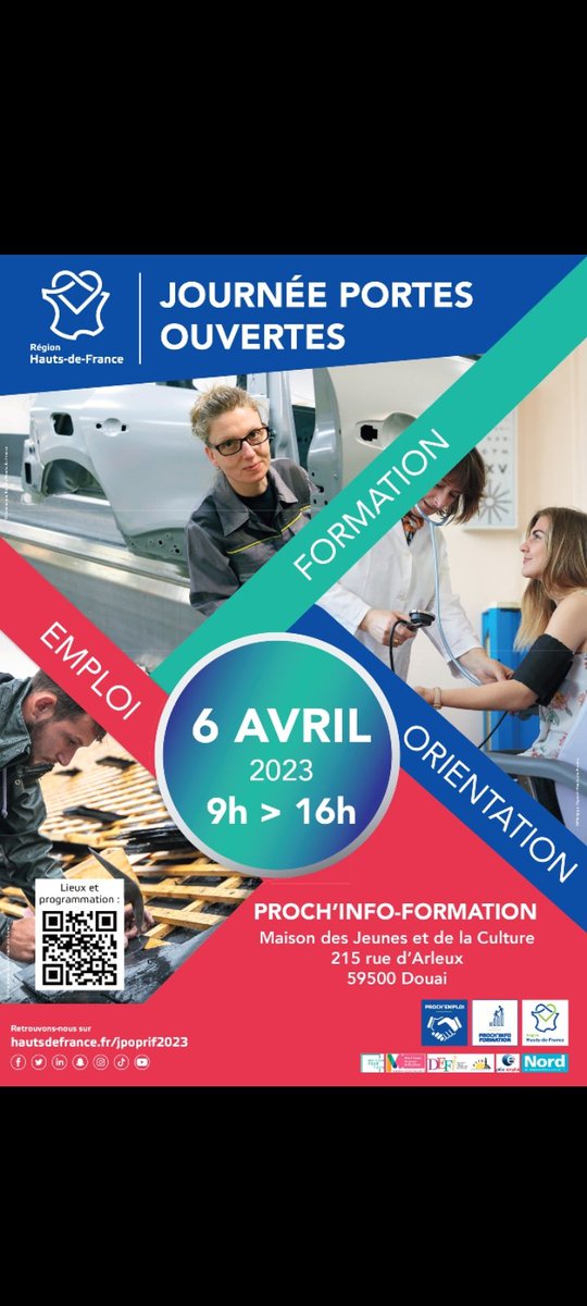 #Tousmobilises Journée découverte des métiers qui recrutent : #Industrie #BTP #transport #SAP . On vous attend nombreux jusque 17h ce jour! @poleemploi_HDF <a href="/Sinlenoble/">Sinlenoble</a> @emploi_mno @prif Ensemble 💪
<a href="/sdewaele59111/">Sylvie Dewaele</a> <a href="/SeverineDelong/">Delong Severine</a> <a href="/christinechot1/">Christine Choteau</a>