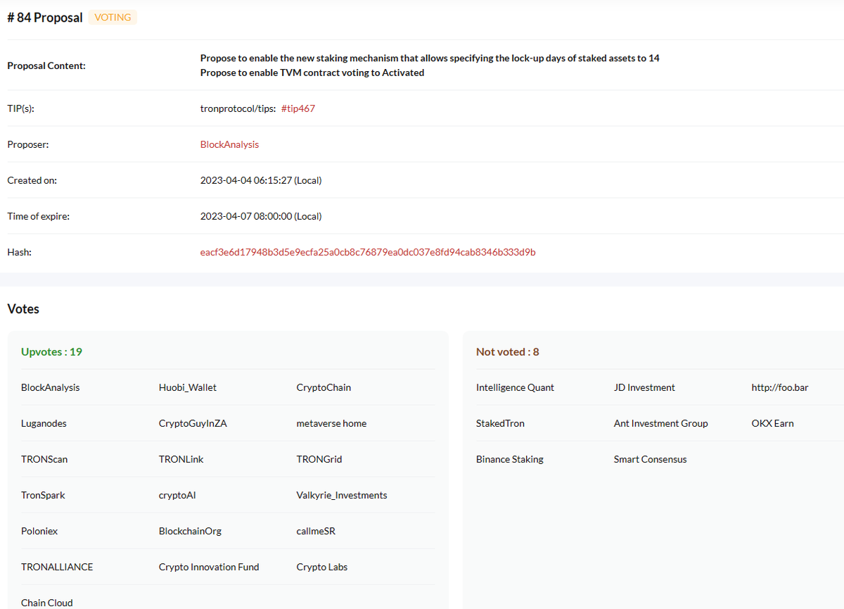 Dendorion's tweet image. 🧐Exciting news for the #TRON community: Proposal 84 has passed with enough SR votes and Stake 2.0 will be activated on 07/04! This will provide us with more flexibility . #trx #Stake2 #Crypto $trx #Tronics