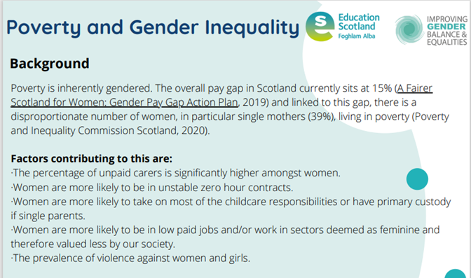 As we approach #WorldHungerDay this short paper outlines the links between poverty and gender inequality: bit.ly/3GkrawB @EducationScot @STEMEdscot