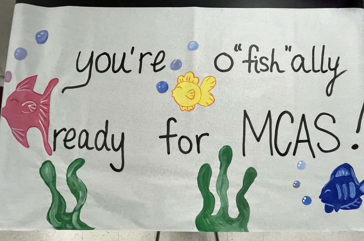 MCAS season can be tough, but hopefully these banners put a smile on grades 3-5! You got this! <a href="/FRPSsupt/">Fall River Public Schools Supt</a> <a href="/Frps_Tansey/">James Tansey School</a>