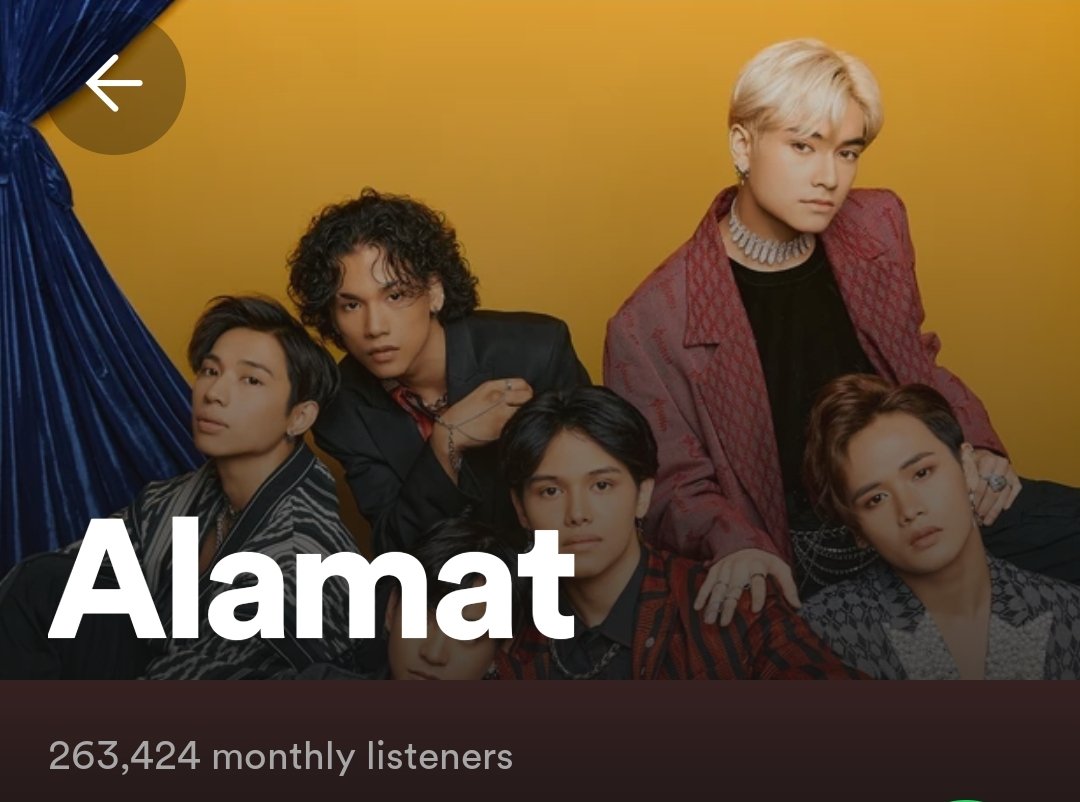 Spotify monthly listeners check to my top 4 faves:

✅ Arthur Nery 3,635,464
✅ Cean Jr. 1,010,024
✅ DENȲ 361,486
✅ ALAMAT 263,424

#TeamRnB #PinoyRnB