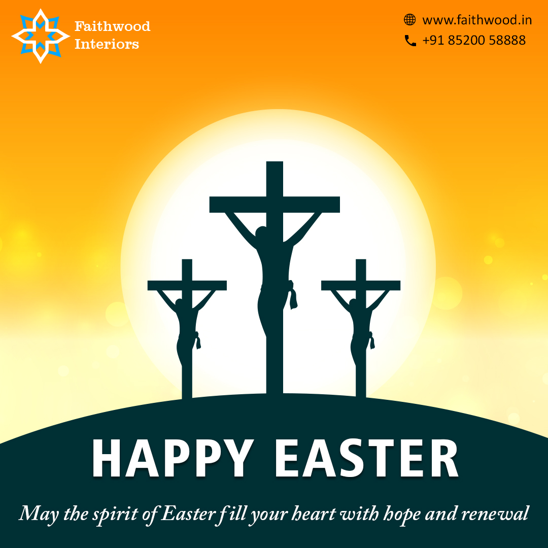 Happy Easter from all of us at Faithwood Interiors! 📷📷📷 May this special day bring you new inspiration, creativity, and the joy of the season. 
 #FaithwoodInteriors #HappyEaster #EasterSunday #Easter2023 #NewInspiration