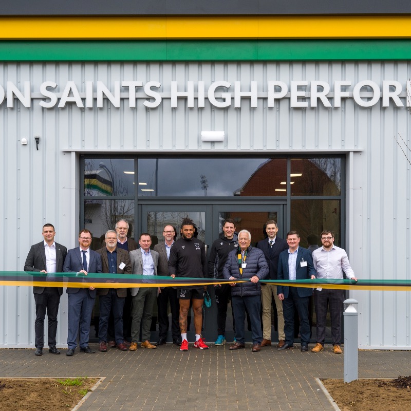 SaintsRugby's tweet photo. We were delighted to today officially unveil the Club’s new High Performance Centre at cinch Stadium at Franklin’s Gardens ✂️

The centre will provide year-round indoor training facilities for the playing squad.