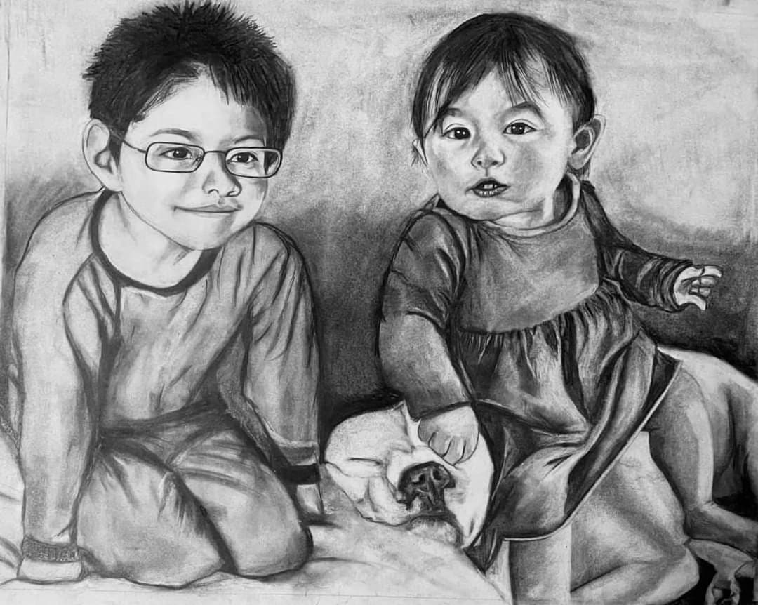 ArtbyLydia1's tweet photo. Charcoal Pencil Drawing 
16x20in. on paper https://t.co/rh5e2BLsxO