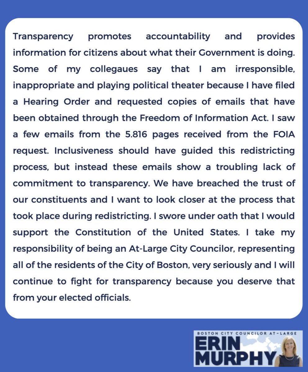 ErinforBoston's tweet image. Knowledge is power. Information is power. The blocking of, or ignoring of, information is the opposite of transparency and accountability! #comingtogether #actionnotjustwords #bospoli