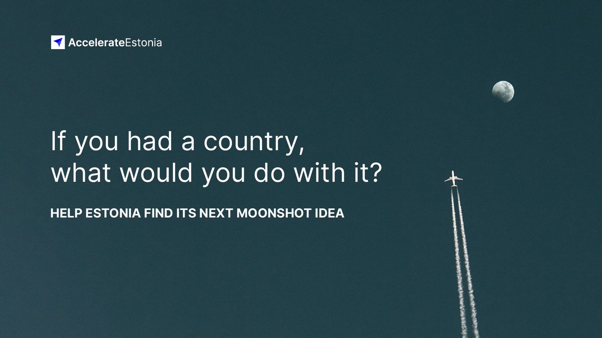 Attention, s'il vous plaît all lovely innovators! Accelerate Estonia is now also on <a href="/Twitter/">Twitter</a>! We are breaking barriers to push #innovation in Estonian public sector! Come help us to find next #moonshot idea!🚀