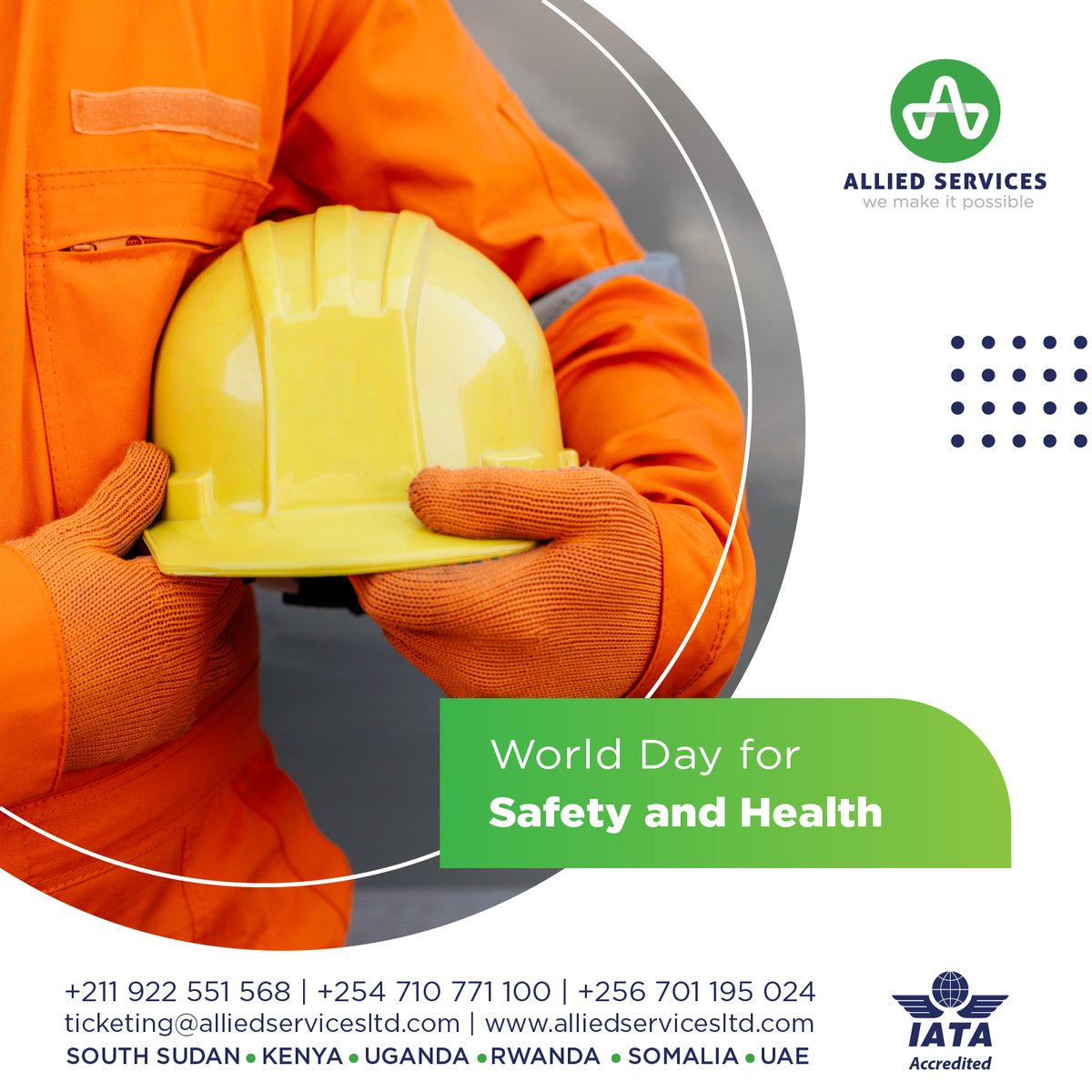Today is #WorldDayforSafetyandHealth. As a transport and logistics company, we understand the importance of following proper safety procedures to ensure the well-being of everyone involved in our operations.

#AlliedServices #SSOT