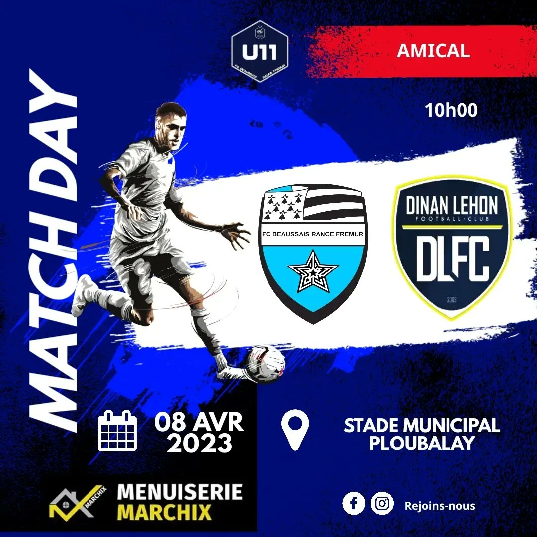 FCBeaussaisRF's tweet photo. Découvrez le programme du pôle animation et du pôle Pré-formation ⤵️

SAMEDI 25 MARS :
Pôle animation
🏠 U8-U9 Plateau
🏠 U11 B 🆚 Dinan Léhon FC 2

Pôle Pré-formation
✈️ U13 F 🆚 Tournoi Féminin Hillion
✈️ U15 A 🆚 As Tregueux 1
✈️ U15 B 🆚 Fccp Saint Alban 2

Go blues 🔵⚪💪 https://t.co/x0E675GIn7