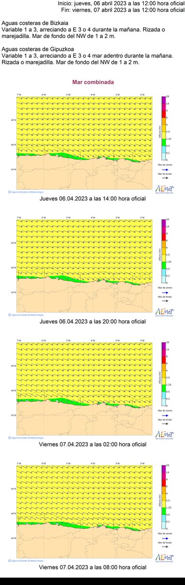 AEMET_PaisVasco's tweet photo. #Tiempo #Meteo #eguraldia #Mar #itsas 6/4/2023 14h.o.-7/4/2023 14 h.o. https://t.co/IKtoXzdd5p