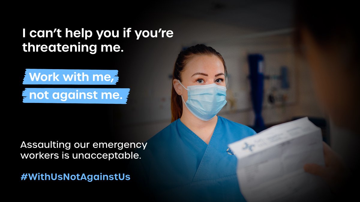 Violence and aggression against our staff will not be tolerated.

We ask that if you require emergency treatment, please respect our emergency staff who work very hard to care for the community.

#WithUsNotAgainstUs
