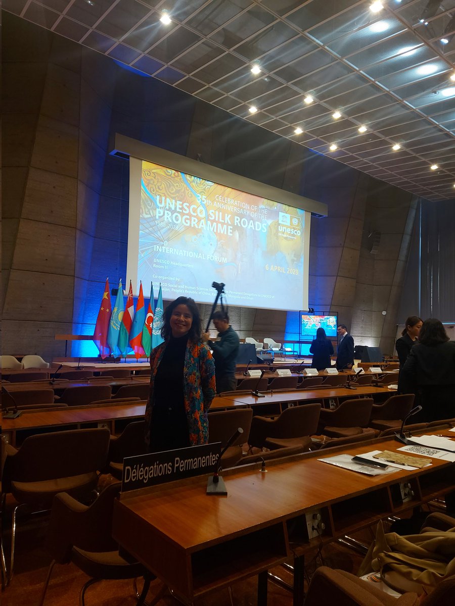 #UNESCOSilkRoads 35th anniversary at the headquarters in Paris! If you are around, the 2022 youth grantees will be presenting their research this afternoon!