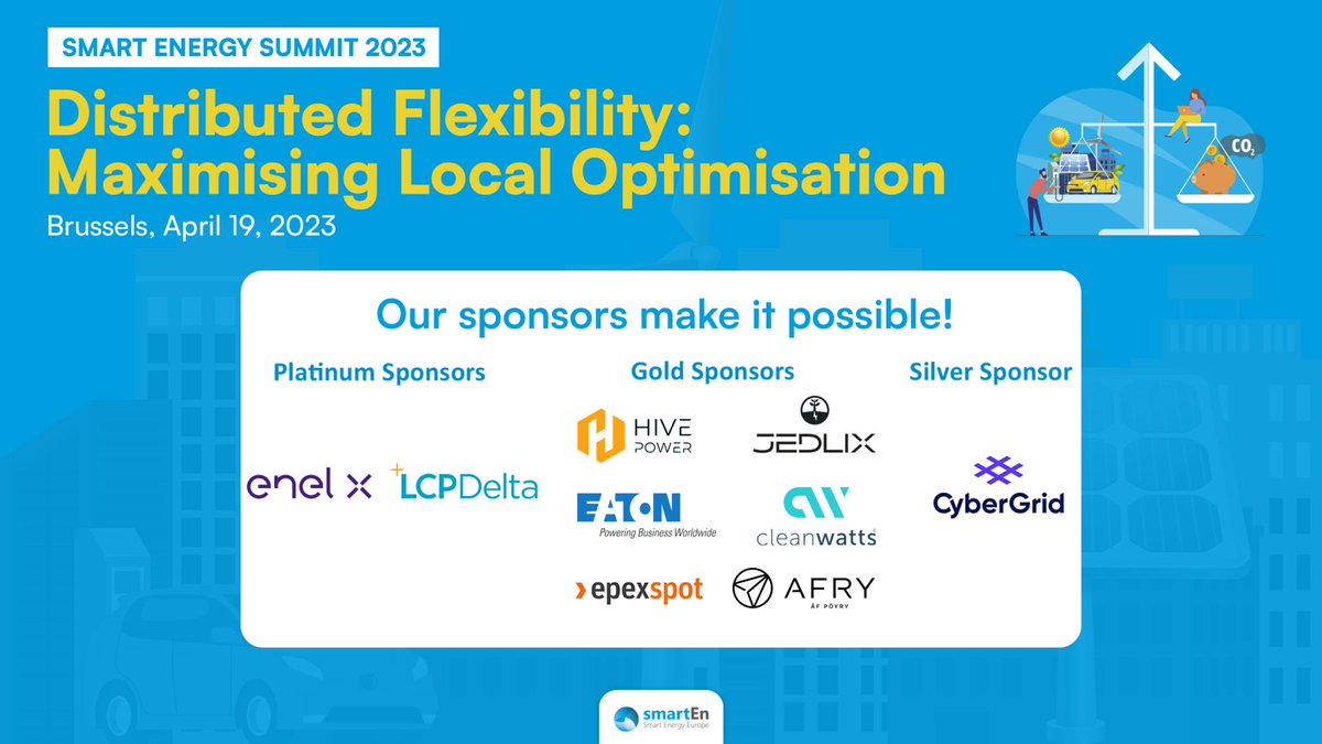 CyberGrid_GmbH's tweet image. 📣UPCOMING EVENT: #SmartEnergySummit2023 

📍19th of April, Brussels

👐#CyberGrid is sponsoring the event to boost distributed #flexibility and maximize local self-optimization.

@smartEnEU 

#CyberNoc #virtualpowerplant #PICASSO #MARI #renewableenergy #energytransition