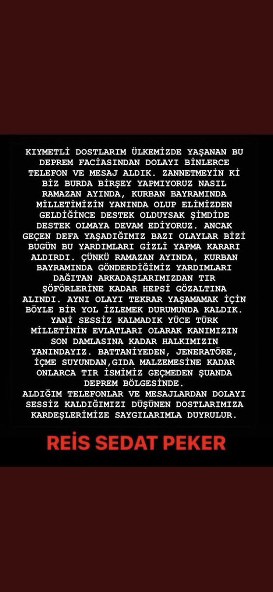 İnsani yardım yapmak isteyene her kim engel oluyorsa Allah ona mislini yaşatsın!
Bu yapılan insani yardım engellerini Düşman dahi yapmaz!
sırf inat uğruna bu Ülkede engel olmak isteyenler var ne yazıkki.
Rabbim bildiği gibi yapsın o şahısları!