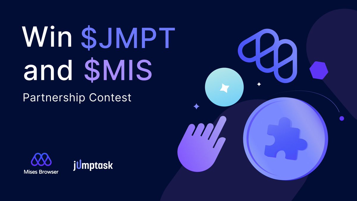 <a href="/JumpTask_app/">JumpTask</a> ⚡ <a href="/Mises001/">Mises</a>

Celebrate Partners: Claim OAT &amp; Win Tokens 🔥

Don’t Miss These Prizes 👇

💠 *5 $JMPT, 10 winners each

💠 *20 $MIS, 10 winners each

💠 Special OAT for ALL

When: Prize Draw on 14/04/2023 (Friday) ⏰

Where: JumpTask Space on Galxe 🔮

You have time