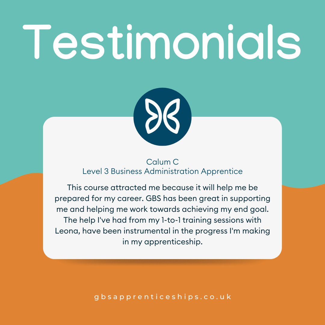 GBSApprentices's tweet photo. 💬Testimonials💬

This week's Testimonial Thursday is from Calum, one of our Business Admin Apprentice's!

#apprenticeships #testimonial #testimonialthursday #businessadministration https://t.co/khB9VVFkk9