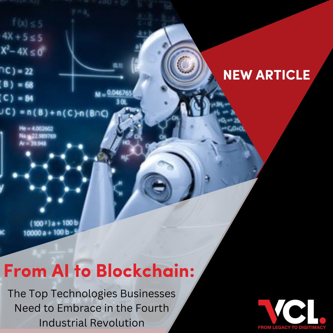 From AI to Blockchain: The Top Technologies Businesses Need to Embrace in the Fourth Industrial Revolution

In our new article, we will explore the top technologies that businesses need to embrace in the Fourth Industrial Revolution 
Read the article: lnkd.in/dSCF3t2G