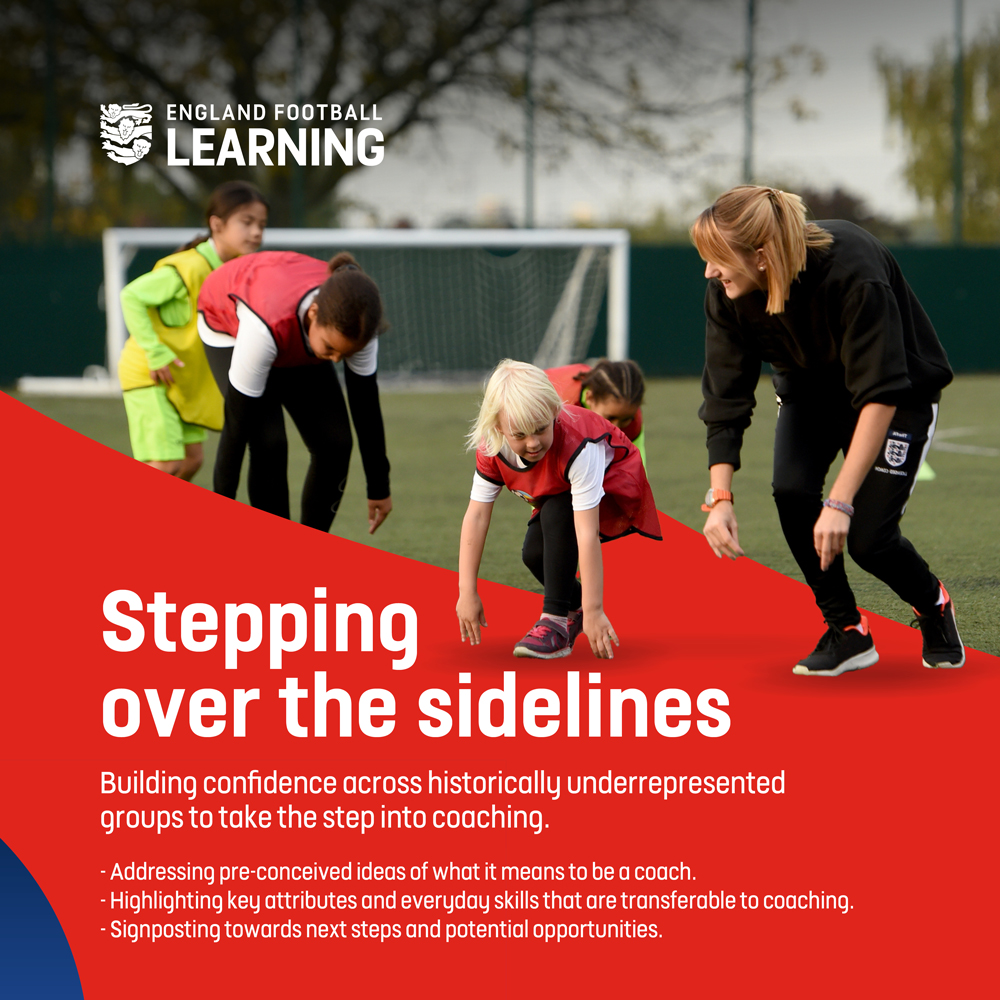 Lancashire FA is delighted to offer women 18+ the chance to start their coaching journey.

We're hosting a free of charge 'Stepping over the Sidelines' CPD session on April 27 at Astley and Tyldesley FC.

If you're interested, book your place here: bit.ly/3Mmf61v