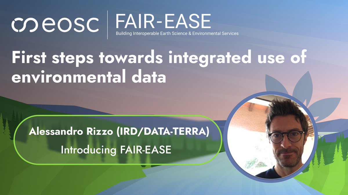 FAIR-EASE (@fair_ease) on Twitter photo Now listening to <a href="/ales_rizzo/">Alessandro Rizzo</a> with the presentation of #FAIREASE projects objectives and challenges: services integration and enhanced #interoperability of data and in particular #environmental data. Link to join: bit.ly/42jxca4Our
<a href="/ird_fr/">IRD.fr</a> <a href="/dataterra/">TERRA DATA</a> <a href="/CNRS/">CNRS 🌍</a> Now listening to <a href="/ales_rizzo/">Alessandro Rizzo</a> with the presentation of #FAIREASE projects objectives and challenges: services integration and enhanced #interoperability of data and in particular #environmental data. Link to join: bit.ly/42jxca4Our
<a href="/ird_fr/">IRD.fr</a> <a href="/dataterra/">TERRA DATA</a> <a href="/CNRS/">CNRS 🌍</a>