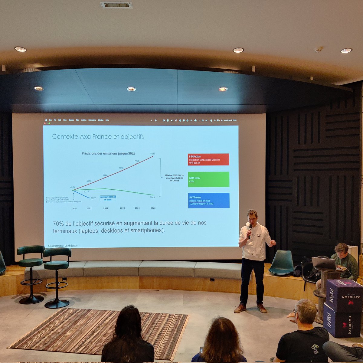 Pierre_ech's tweet image. C&apos;est parti pour la conférence sur Comment faire rentrer l&apos;éco conception dans la phase de développement avec @thierrybehin et @EmmanuelDemey

#ecocodechallenge #numériqueresponsable #greenIT #AxaGuilDEv @AXAJobs_fr