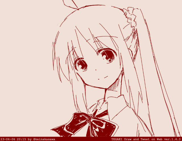 1girl solo monochrome long hair dated twitter username side ponytail  illustration images