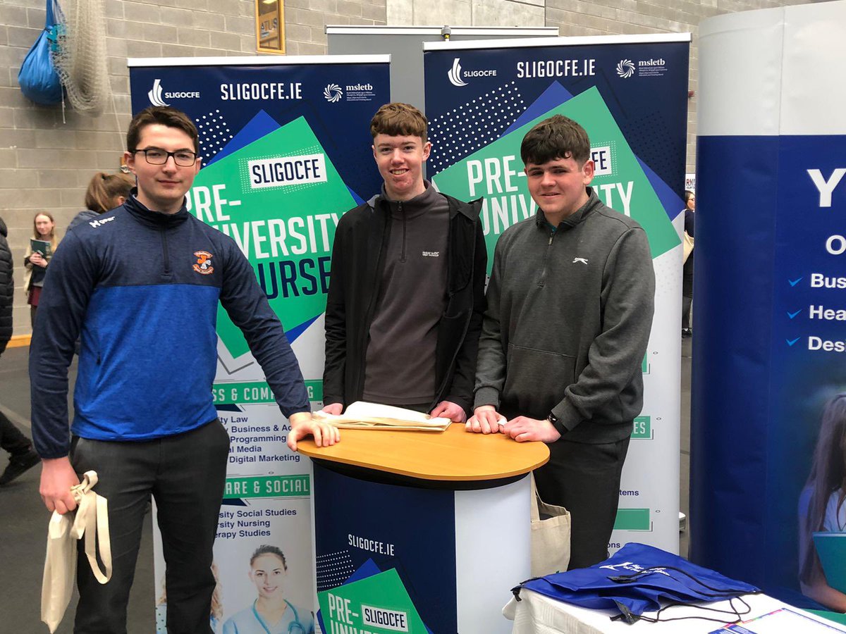 Some <a href="/carndonaghcs/">Carndonagh Community School</a> students pictured at our Career &amp; Wellbeing event last week in the An Danlann building in <a href="/ATUDonegal_/">ATU Donegal</a>