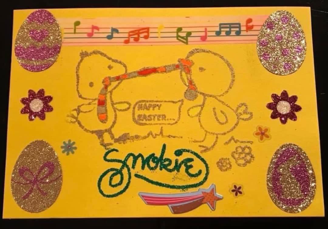 LottaMedling's tweet photo. Happy Easter SMOKIE!😃👍💝🎉🎼🐣🎸🎹🥁🎤🐥🎶🐔🎵🐓🎊💖@Smokie_music https://t.co/TM5CCt6czX