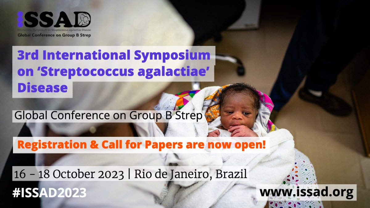 🚨Announcement🚨

The ISSAD Global Conference on Group B Strep would like to announce our Registration and Call for Papers opening!  Join us in Rio de Janeiro, Brazil, to discuss various GBS topics! issad.org 
#GroupBStrep #meningitis #ISSAD2023 #Defeatmeningitis