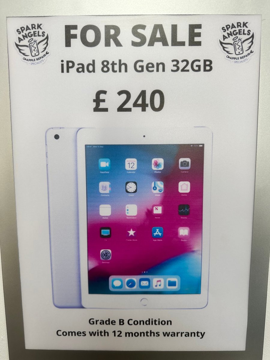TheSparkAngels's tweet image. BUY - SELL - TRADE!
Upgrade your tech game with our buy, sell, and trade program for iPhones and iPads! Get the latest Apple devices or sell your old ones for top dollar. #UpgradeYourTech #BuySellTrade #iPhoneForSale #iPadForSale #TechieLife
Message - Call 01536 609333 - Pop In