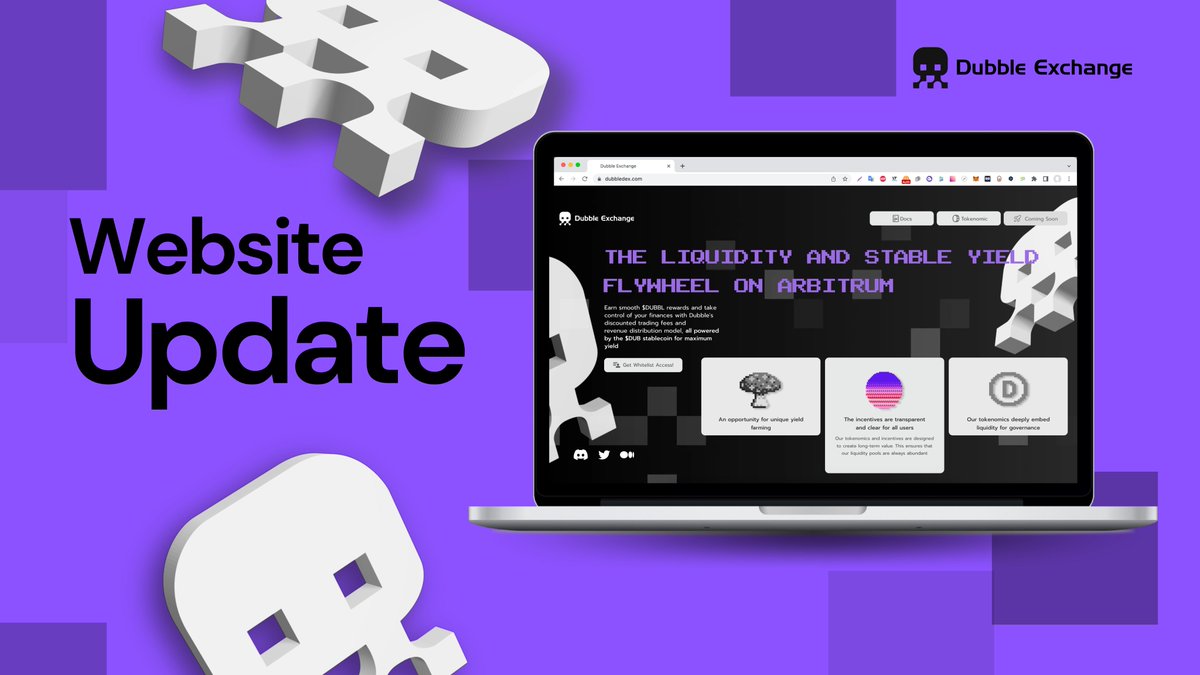 DubbleExchange's tweet photo. Dubble Exchange landing page was updated and rebranded now as well, #Arbinauts 💙🧡
👾👀 Take your eyes on that https://t.co/KU94QnUymS
Small tip -> "Get #WL Access!" button⁉️
Explaining below what is that 👇 https://t.co/NE1jpFpIE4