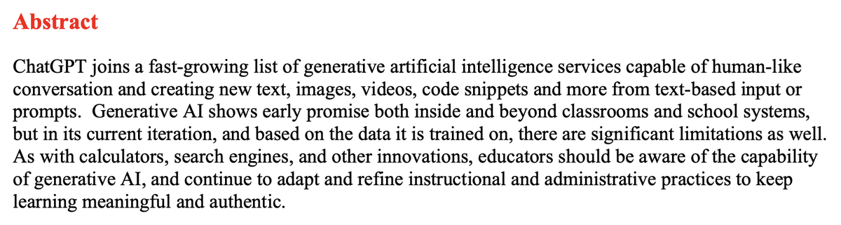 Excited to share my research-informed commentary on ChatGPT &amp; Generative AI, featured in the Spring 2023 volume of <a href="/AASAHQ/">AASA</a> Journal of Scholarship and Practice!  A big shoutout to all the innovative educators and researchers who fueled this work...enjoy! aasa.org/publications/p…