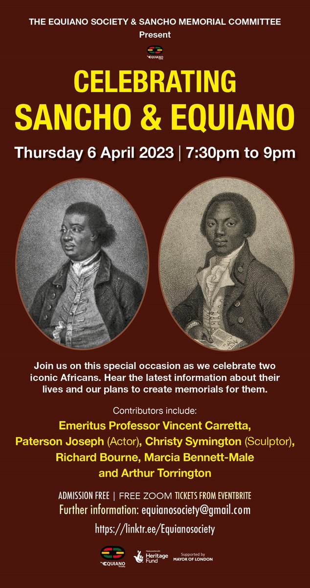 Tonight Zoom 'Celebrating Sancho & Equiano' by The Equiano Society. I am a contributor as commissioned sculptor of the Sancho Memorial Relief Sculpture for Greenwich Park to be unveiled 24 June 2023
bit.ly/3MmxBDk
#IgnatiusSancho #OlaudahEquiano #sculpture