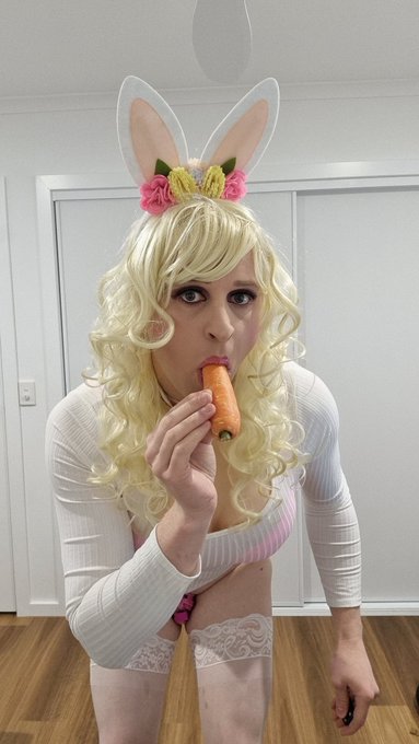 Easter is coming!   But this sissy Easter Bunny certainly won't be cumming thanks to the chastity cage