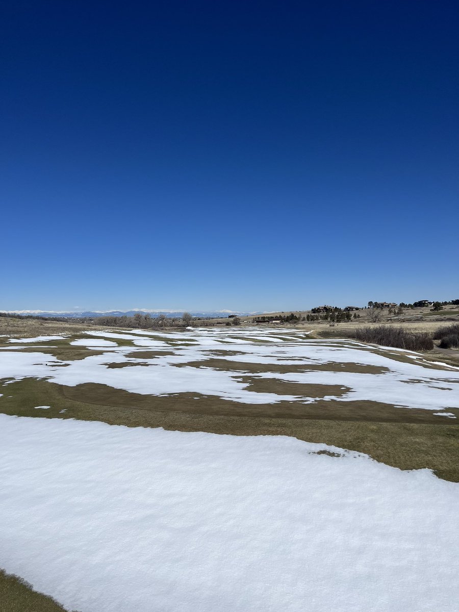 While the view from at the clubhouse may look nice, we’ve still got plenty of melting to do on the lower half of the course.