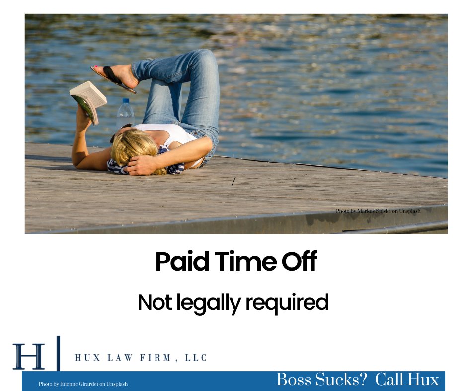 There is no federal law guaranteeing paid time off from work.

In Ohio, the law does not require private employers to provide employees with vacation, bereavement, or sick leave, either paid or unpaid. 

#civilrightsact #vacation #paidtimeoff #knowyourrights #attorneyatlaw #fmla
