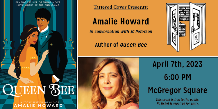 Join @AmalieHoward on April 7th at 6pm at our McGregor Square location! Howard will be discussing her new YA book 'Queen Bee' with conversation partner and author, @JenC_P ⭐⭐Treats and regency party favors for all attendees⭐⭐ PREORDER HERE: loom.ly/Xl3CJwY