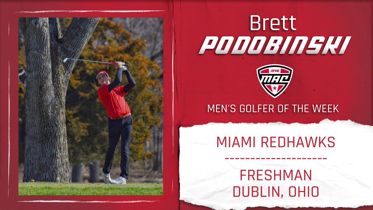 Miami's <a href="/BPodobinski/">Brett Podobinski</a> made 15 total birdies during the three round Wofford Invitational on April 3-4 to boost Miami to a sixth place finish and tie for eighth individually among a field of 90 golfers. 

<a href="/MiamiOH_Golf/">Miami Golf</a> | #MACtion