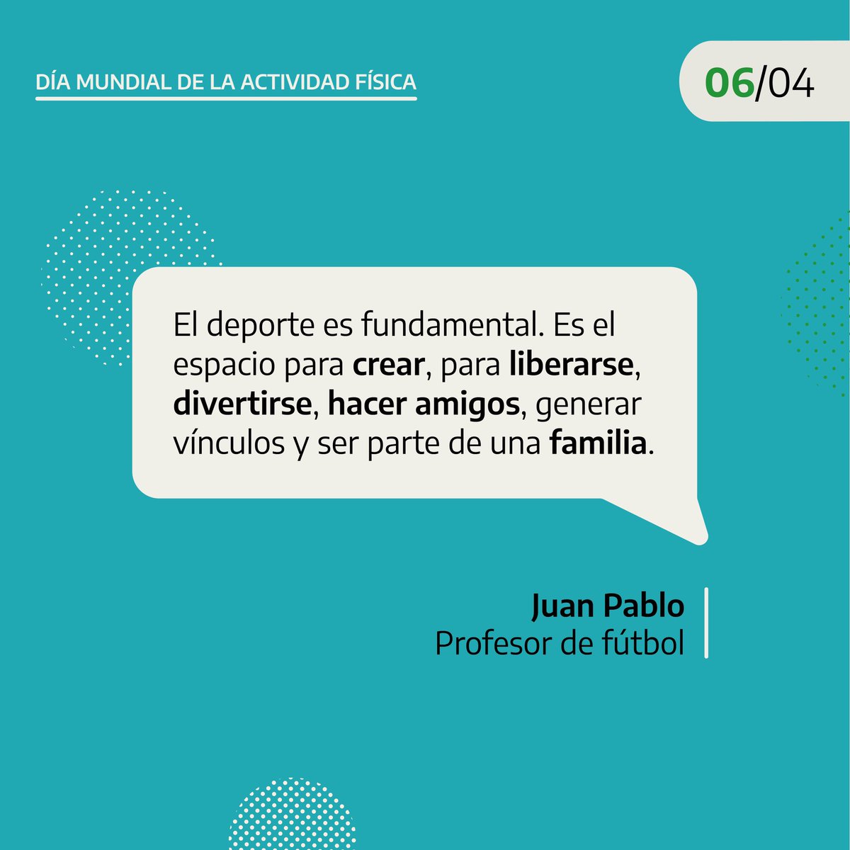 fundacionbapro's tweet photo. 👟En el día mundial de la actividad física, les preguntamos a cinco participantes del programa #ClubesEnForma por qué creen que es importante el deporte y la actividad física.
¡Mirá qué nos dijeron! https://t.co/6WWKQhGcOn