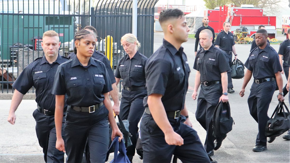 Hello, Class 201! Today our Fire Academy welcomed 80 PFD cadets and 4 cadets from <a href="/ChesterCityFire/">Chester City Bureau of Fire</a>.