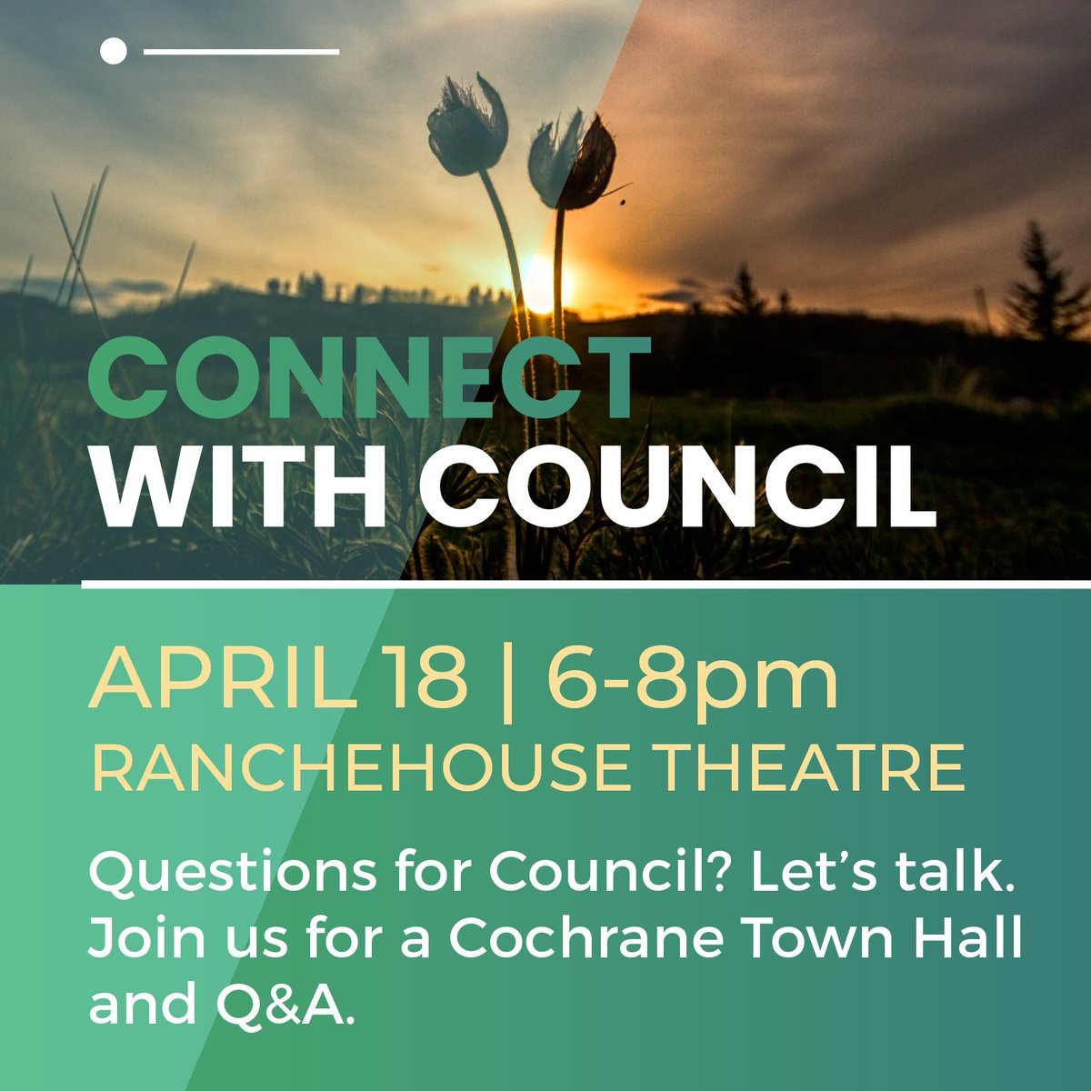 TownofCochrane's tweet photo. Have you registered to connect with Council on April 18? 
https://t.co/13Tw8jrfEr https://t.co/SNyZKlZpyu