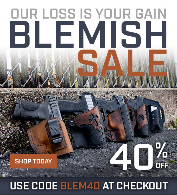 VersacarryUSA's tweet image. Our loss is your gain🤝The Blemish Sale is here to stay. Get 40% OFF Blemished products with code: BLEM40👍

NOTE➡️The functionality of Blemished products is in no way impacted, it is strictly cosmetic📢

Blem Sale - versacarry.com/blemished-sale/

#pewpew #edc #versacarry #sale