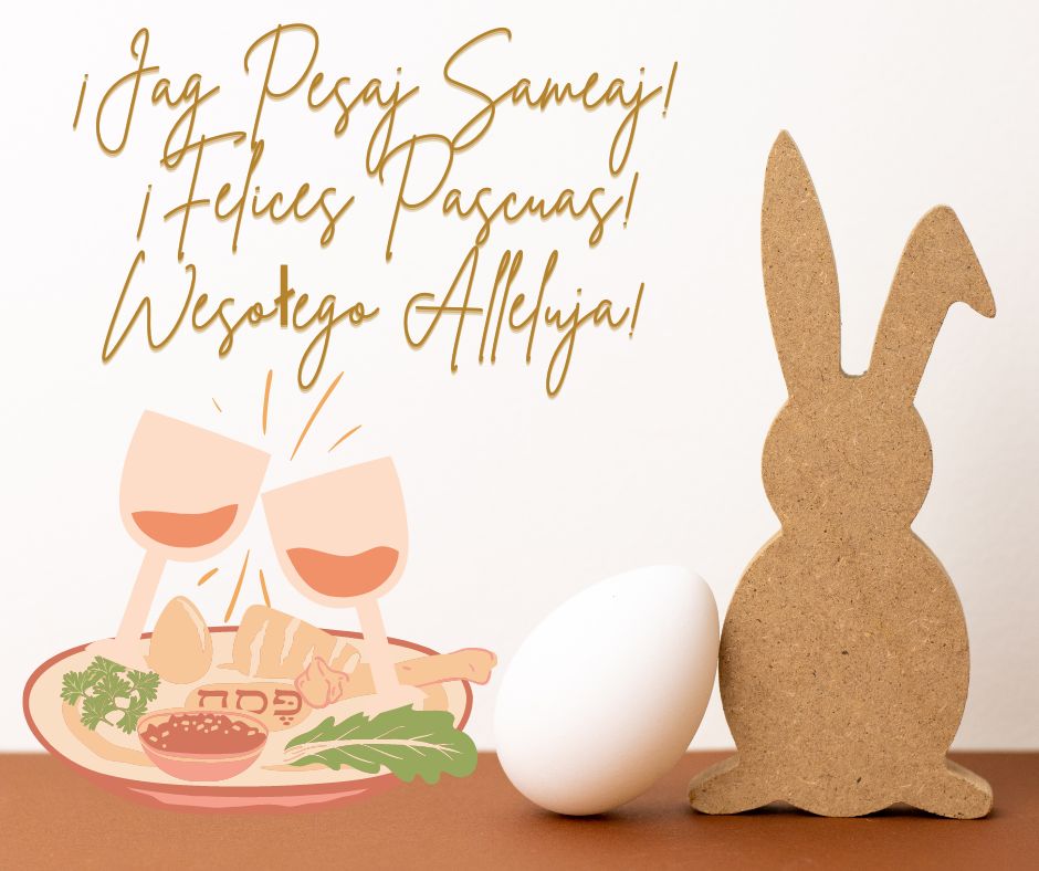 Este año, a lo largo del mes de abril se festeja la Pascua judía y cristiana. 

Desde la Embajada de Polonia deseamos a todas y todos, que las celebraciones por la libertad, vida nueva y el encuentro con el otro nos iluminen para vivir en paz y construir un mundo mejor.