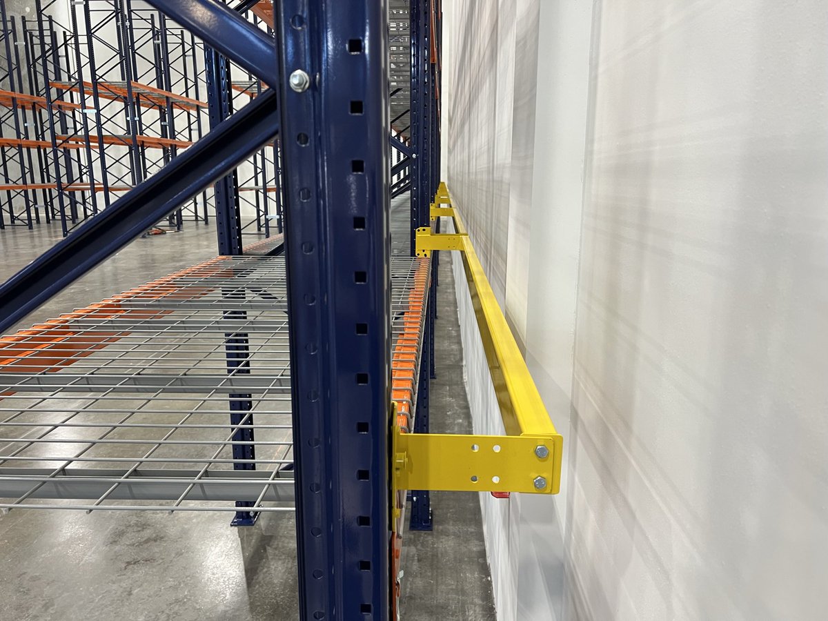 atlantic_rack's tweet photo. Prevent pallets/loads from being pushed too far in the racking system with Pallet Stoppers! 

Great solution! Easy to Install! The pallet stoppers help prevent structural damage to your loads and building. 

#palletrack #palletracking #warehouse #materialhandling https://t.co/TlfjFPmMgI