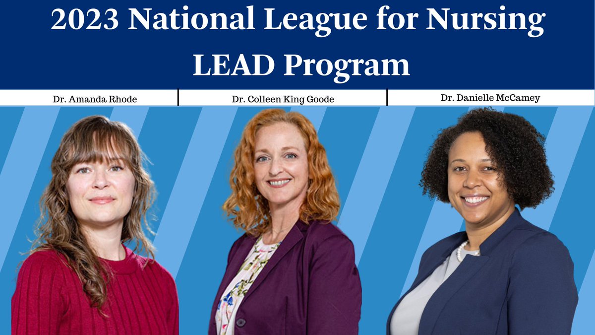 3 #JHSON professors have been selected for the <a href="/NLN/">National League for Nursing</a> 2023 LEAD program. <a href="/DrMcCamey/">Dr. McCamey</a>, Dr. Amanda Rhode, &amp; Dr. Colleen King Goode will join a cohort of 23 other nurse educators for the program with the goal of enhancing leadership skills. Congratulations! #GoHopNurse