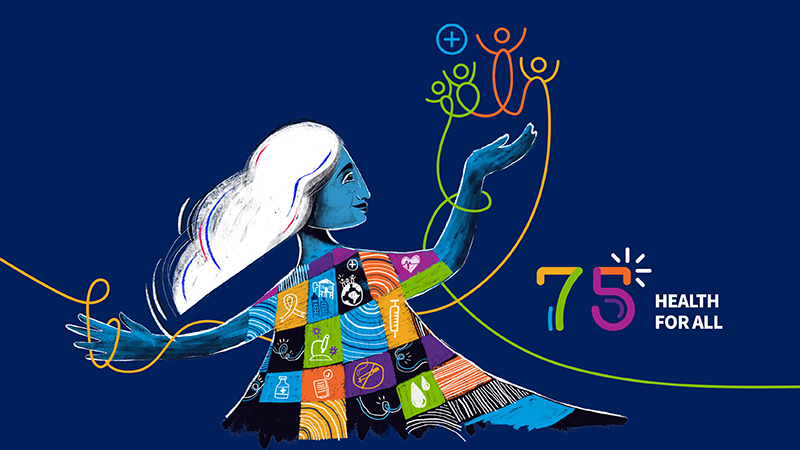 UN's tweet photo. Health is a basic human right.

Everyone should be able to access quality health services whenever &amp; wherever they need them.

On Friday’s #WorldHealthDay, see how the @WHO has worked for 75 years to achieve better health for all. https://t.co/FlAOIFc2uE #WHO75 https://t.co/3SYT7qgEL0