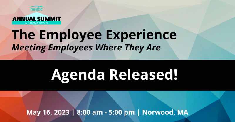 NEEBC's tweet photo. View the agenda to see how you’ll spend your time at #NEEBCSummit2023 and register to attend!
#EmployeeBenefits #TotalRewards #Healthcare Cost #FlexibleWork #Data #Surveys #Wellbeing #SDoH #DEI #PrimaryCare #Communication #EmployeeEngagement